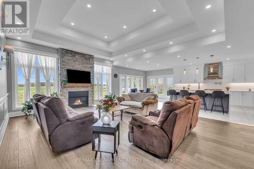 389 Concession 4 Road, Haldimand, ON - Indoor Photo Showing Living Room With Fireplace