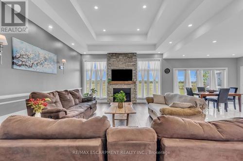 389 Concession 4 Road, Haldimand, ON - Indoor Photo Showing Living Room With Fireplace