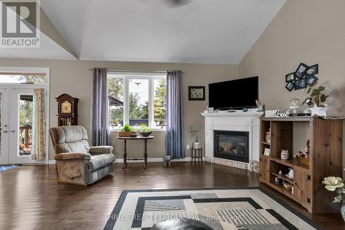 50 Fairview Drive, Lambton Shores (Arkona), ON - Indoor Photo Showing Living Room With Fireplace