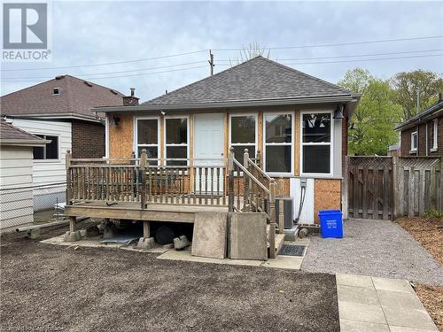 Back of house featuring central air condition unit - 179 Paradise Road N Unit# Upper, Hamilton, ON - Outdoor With Deck Patio Veranda