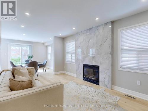 10 Delattaye Avenue, Aurora, ON - Indoor Photo Showing Living Room With Fireplace