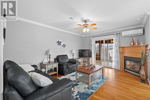 43-45 Foxtrap Access Road, Cbs, NL - Indoor Photo Showing Living Room With Fireplace