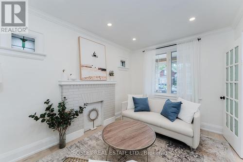 757 Sammon Avenue, Toronto, ON - Indoor Photo Showing Living Room With Fireplace