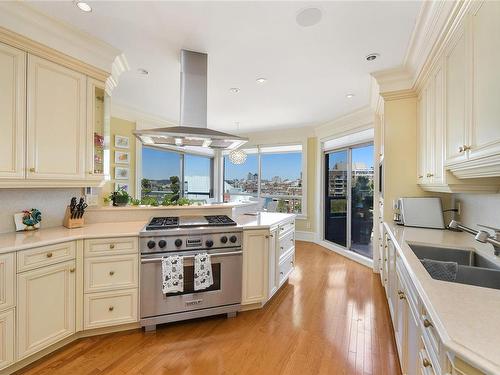 1101-630 Montreal St, Victoria, BC - Indoor Photo Showing Kitchen With Double Sink