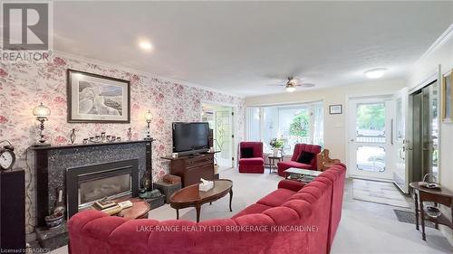 129 Huron Road, Huron-Kinloss, ON - Indoor Photo Showing Living Room With Fireplace