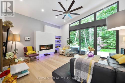 344 Dalewood Drive, Oakville, ON - Indoor Photo Showing Living Room With Fireplace