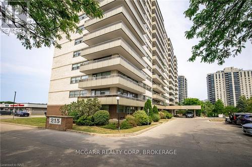 1410 - 215 Glenridge Avenue E, St. Catharines, ON - Outdoor With Balcony With Facade