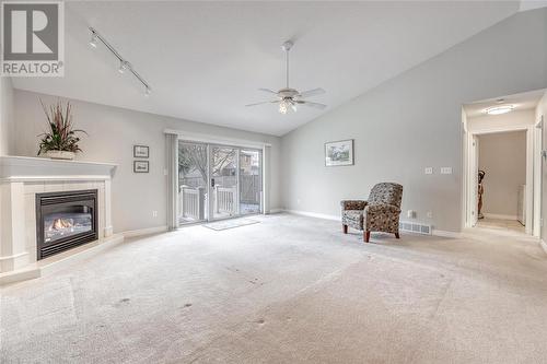 507 Louisa Street Unit# B, Point Edward, ON - Indoor Photo Showing Living Room With Fireplace