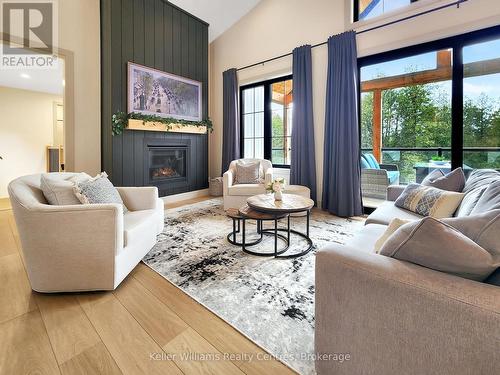 108 Highland Drive, West Grey, ON - Indoor Photo Showing Living Room With Fireplace