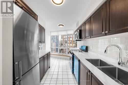 1605 - 1055 Bay Street, Toronto, ON - Indoor Photo Showing Kitchen With Double Sink