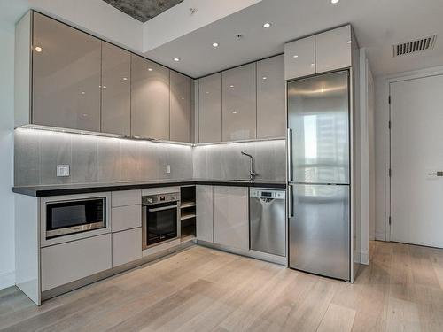 Kitchen - 3303-1188 Av. Union, Montréal (Ville-Marie), QC - Indoor Photo Showing Kitchen With Upgraded Kitchen