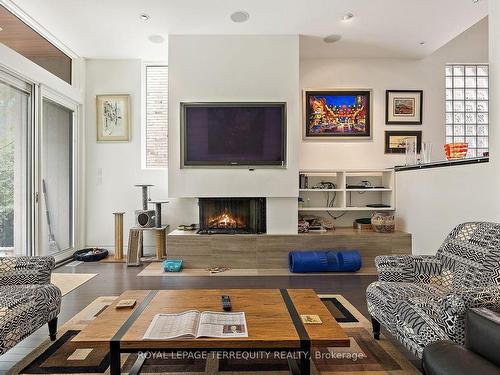 317 Keewatin Ave, Toronto, ON - Indoor Photo Showing Living Room With Fireplace