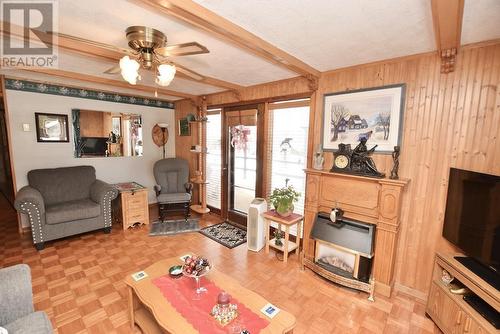 43 Mcarthur Ave, Blind River, ON - Indoor Photo Showing Living Room With Fireplace