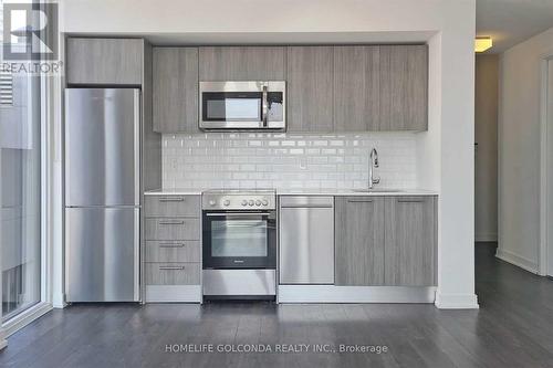 2702 - 28 Wellesley Street E, Toronto, ON - Indoor Photo Showing Kitchen With Stainless Steel Kitchen With Upgraded Kitchen