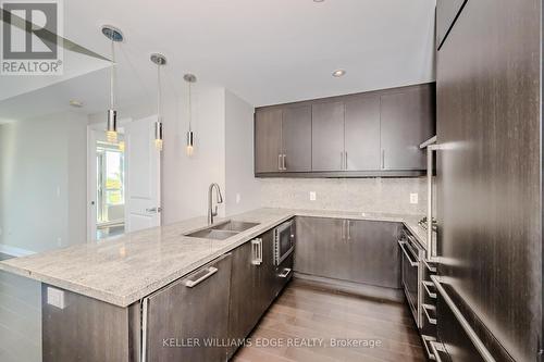 808 - 3500 Lakeshore Road W, Oakville, ON - Indoor Photo Showing Kitchen With Double Sink With Upgraded Kitchen