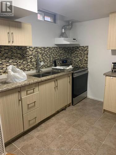 Bsmt - 10 Shenstone Avenue, Brampton, ON - Indoor Photo Showing Kitchen With Double Sink