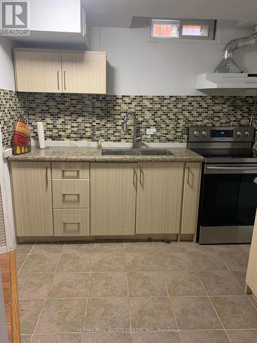 Bsmt - 10 Shenstone Avenue, Brampton, ON - Indoor Photo Showing Kitchen With Double Sink With Upgraded Kitchen