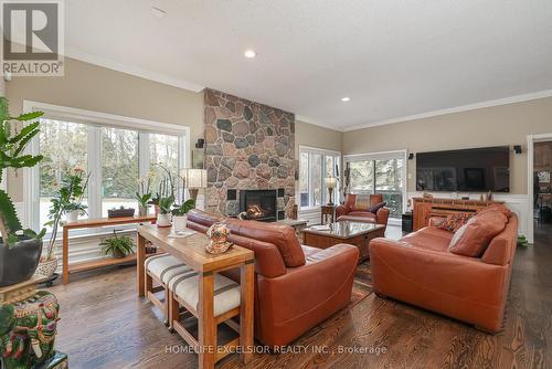 12 Bristol Sands Crescent, Uxbridge, ON - Indoor Photo Showing Living Room With Fireplace