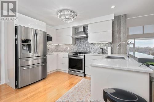 2175 Wyandotte Street East Unit# 409, Windsor, ON - Indoor Photo Showing Kitchen With Upgraded Kitchen