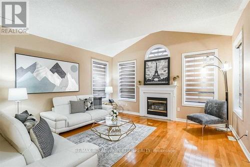 48 Angelucci Drive, Brampton, ON - Indoor Photo Showing Living Room With Fireplace