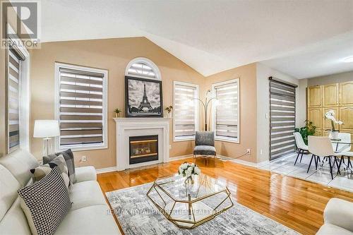 48 Angelucci Drive, Brampton, ON - Indoor Photo Showing Living Room With Fireplace