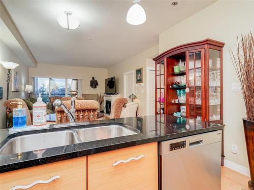 204-2380 Brethour Ave, Sidney, BC - Indoor Photo Showing Kitchen With Double Sink