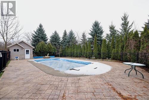 7 Deer Run Crescent, Halton Hills, ON - Outdoor With In Ground Pool With Backyard