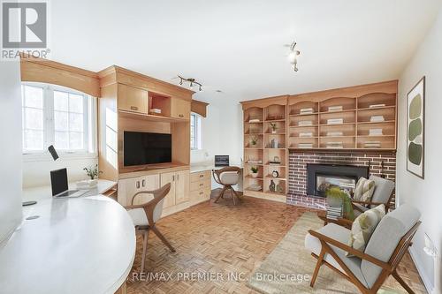 16 Woodvalley Drive, Toronto, ON - Indoor Photo Showing Living Room With Fireplace