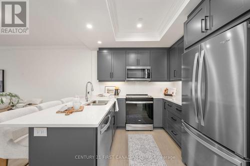 113 - 1975 Fountain Grass Drive, London, ON - Indoor Photo Showing Kitchen With Stainless Steel Kitchen With Double Sink With Upgraded Kitchen