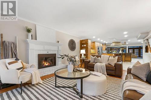 536 Riverside Drive, Ajax, ON - Indoor Photo Showing Living Room With Fireplace