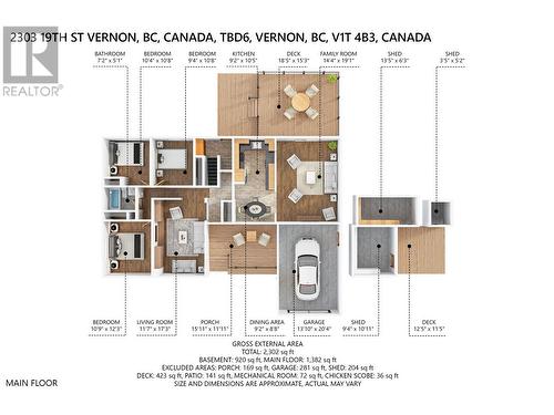 Main Floor Layout - 2303 19 Street, Vernon, BC - Other