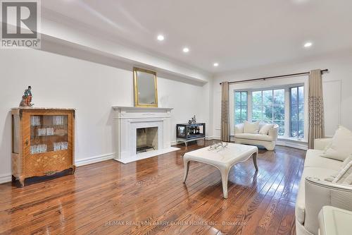 218 Owen Boulevard, Toronto, ON - Indoor Photo Showing Living Room With Fireplace