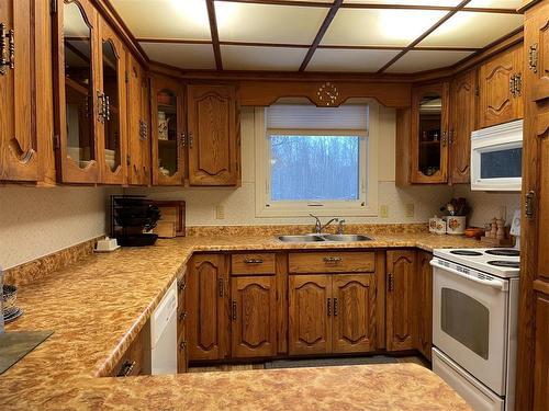 218 Rd & Hwy #10 Highway, Swan River, MB - Indoor Photo Showing Kitchen With Double Sink