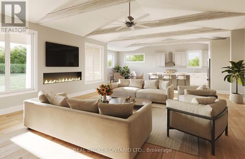 Forbes Wildan Drive, Hamilton, ON - Indoor Photo Showing Living Room With Fireplace