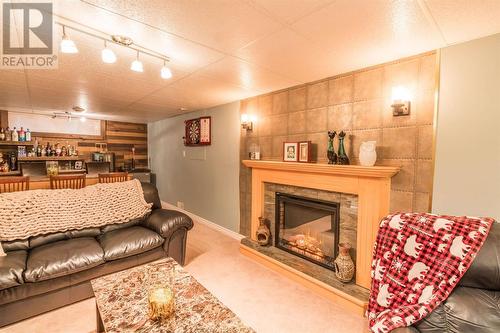 48 Chambers Ave, Sault Ste. Marie, ON - Indoor Photo Showing Living Room With Fireplace