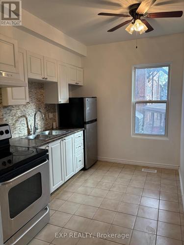 66 Stirton Street, Hamilton, ON - Indoor Photo Showing Kitchen With Double Sink