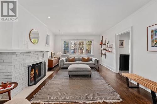 17 Indian Grove, Toronto, ON - Indoor Photo Showing Living Room With Fireplace