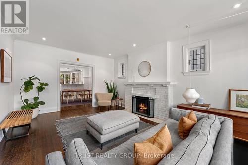 17 Indian Grove, Toronto, ON - Indoor Photo Showing Living Room With Fireplace