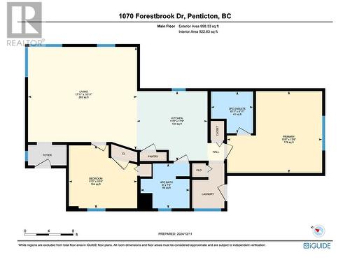 Main Floor Plan - Approximate Measurements, Buyer to verify - 1070 Forestbrook Drive, Penticton, BC - Other