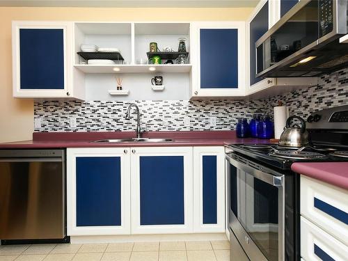 106-2525 Fitzgerald Ave, Courtenay, BC - Indoor Photo Showing Kitchen With Double Sink