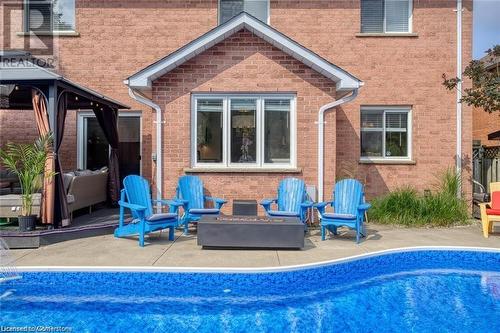 Back of property with a gazebo and a patio - 134 Bayne Crescent, Cambridge, ON 