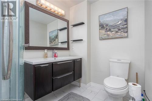 Bathroom featuring vanity and toilet - 134 Bayne Crescent, Cambridge, ON 