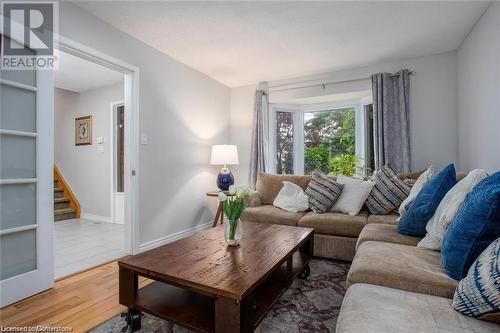 Living room featuring hardwood / wood-style flooring - 134 Bayne Crescent, Cambridge, ON 