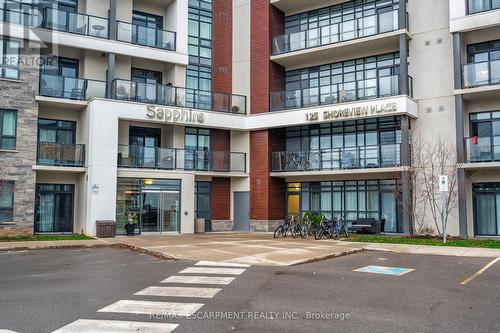 205 - 125 Shoreview Place, Hamilton, ON - Outdoor With Balcony With Facade