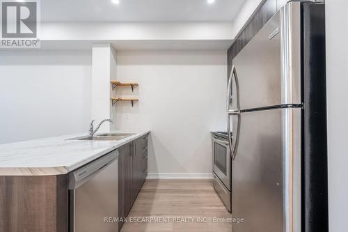 205 - 125 Shoreview Place, Hamilton, ON - Indoor Photo Showing Kitchen With Double Sink