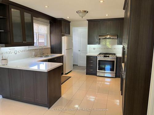 (Main)-48 Bromley Cres, Brampton, ON - Indoor Photo Showing Kitchen With Double Sink