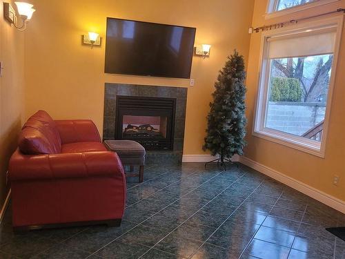 65 Strathcona Avenue, Thunder Bay, ON - Indoor Photo Showing Living Room With Fireplace