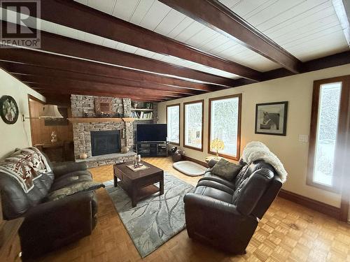 8627 Haldi Road, Prince George, BC - Indoor Photo Showing Living Room With Fireplace