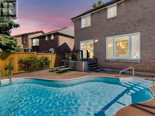 195 Romain Crescent, Oakville, ON - Outdoor With In Ground Pool With Deck Patio Veranda