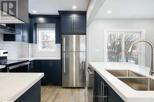 Upper - 305 Weir Street N, Hamilton, ON - Indoor Photo Showing Kitchen With Double Sink With Upgraded Kitchen